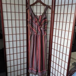 Wrap Ruffle Striped Xhilaration Jumpsuit
